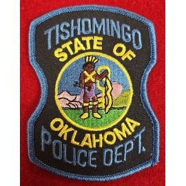 TISHOMINGO OKLAHOMA POLICE Patch Lot Trade Stock 9 Police Patches POLICE PATCH