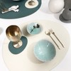 Le&amp;Me [Sisihosi] Le&amp;Me Pebble Leather Cup Mat, 229760448 Apple Green