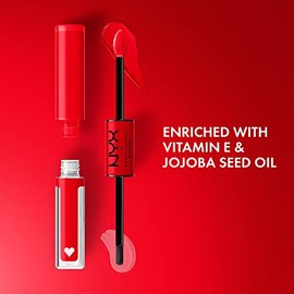 NYX Professional Makeup, Shine Loud, Labial Líquido Larga Duración, Rebel Red