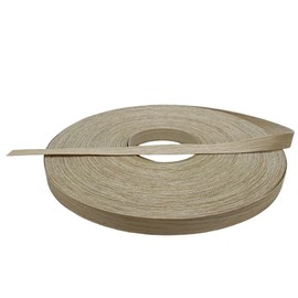 Pre-glued 5/8''×164' White Oak Wood Veneer Edge Banding Tape,Flexible Iron On Edging Strip with Hot Melt Adhesive,Plywood Edgebanding Roll for Laminate Desk Furniture Drawer Trim Restoration