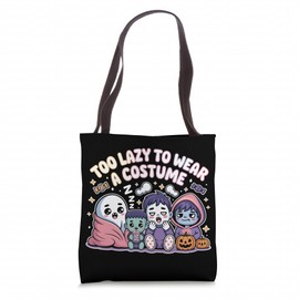 Too Lazy to Wear a Costume Cute Kid Monsters Tee Tote Bag