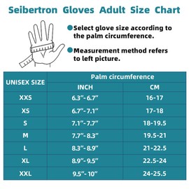 Seibertron T.F.F.I.G Tactical Gloves - Anti-Vibration, Super Grip, Flexible Rubber Protection for Outdoor Activities Black XXS