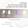 Cherimoya 14Pzs Tiras de Uñas de UV gel Semicuradas