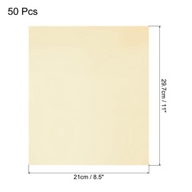 QUARKZMAN Pack of 50 Toner Reactive Film, Deco Film Transfer Sheets, 8.5 x 11 Inches, A4 Hot Foil Paper for Laser Printers, Scrapbooking, Heat Transfer, DIY Craft, Light Gold