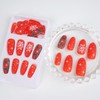 TULOBI Christmas Press on Nails Almond Medium Length Fake Nails