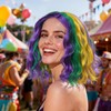 Mardi Gras Wig for Women Colorful Wigs Fun Wigs for