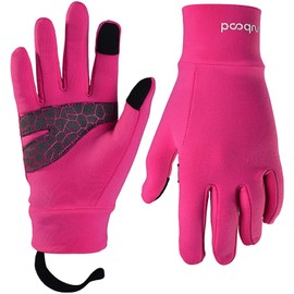 Kid Winter Sport Gloves Cold Weather Thermal Gloves with Touch Screen Finger & Anti-Slip Palm, Windproof Warm Glove for Outdoor Running Cycling Skiing (Pink, S (Fit Kids 9-12 Years))