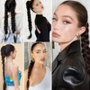 2Pcs Braided Ponytail Extensions with Hair Ties Soft Synthetic Hair