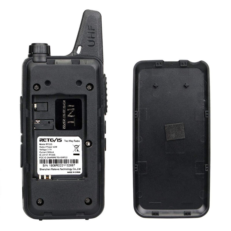 Retevis RT22S Walkie Talkies Rechargeable VOX 22 Channel Alarm Channel