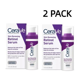 Cerave~ CeraVe Anti Aging Retinol Serum 1 oz Cream Serum for Smoothing Fine Lines US NEW - 2-PACK