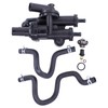 MOTOKU Engine Coolant Thermostat Housing Assembly w/Sensor and Water Outlet