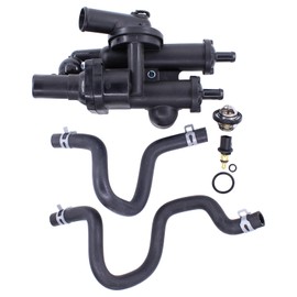 MOTOKU Engine Coolant Thermostat Housing Assembly w/Sensor and Water Outlet Hose for Dodge Journey 2009-2020 Caliber 2007-2012 Avenger 2008-2014 Jeep Patriot Compass 2007-2017 Chrysler Sebring 200