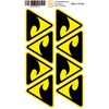 Pack of 8 Warning Stickers 6 x 5 cm Tsunami