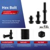 1/4-20 x 4 Hex Head Screw Bolt, Nuts, Flat &