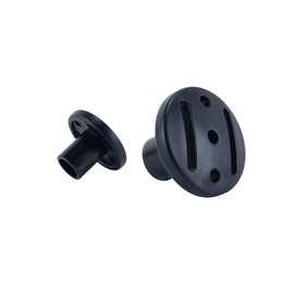 Orivin 6 Pieces Tarpaulin Pole End Caps for Tent Poles, End Puncture Design Support Poles for Camping Tarpaulins, ABS Support Poles for Boat Covers, Camping Tent, Black