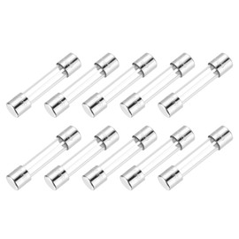 sourcing map 15A 250V Glass Fuse 6x30mm Time Delay Fuse UL Listed Slow Blow Fuse for Home Appliances(Pack of 10)