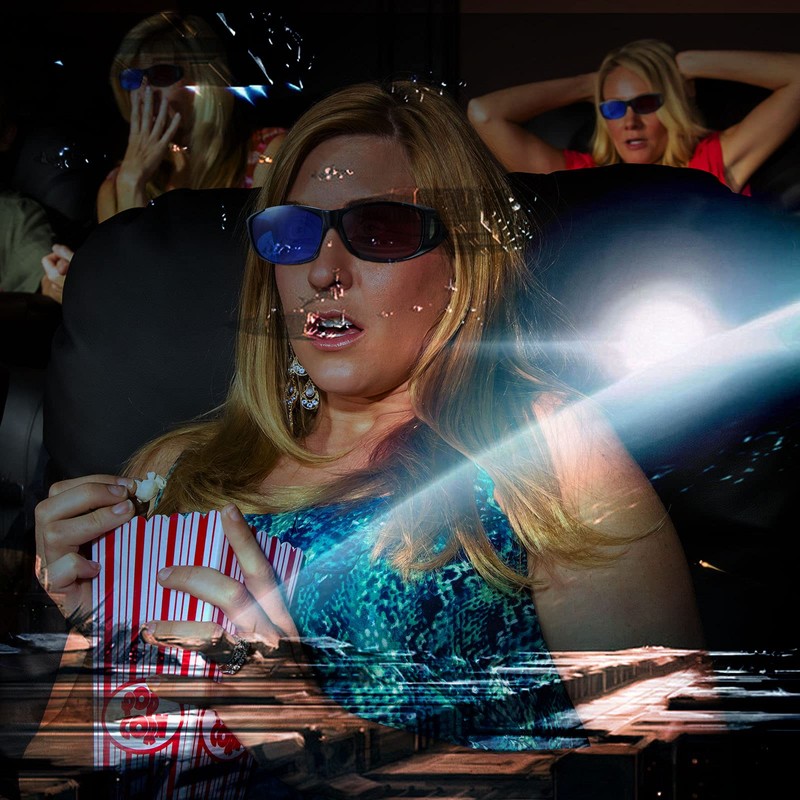 BBTO 2 Pieces 3D Movie Game Glasses Red Blue 3D
