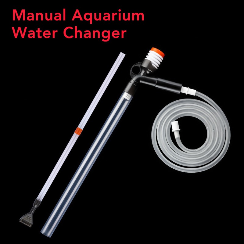 Manual Aquarium Water Changer Safe Efficient Fish Tank Gravel Cleaner