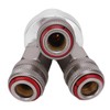 3 Way Connector Chrome Plated Pneumatic Component Carbon Steel G1/4in