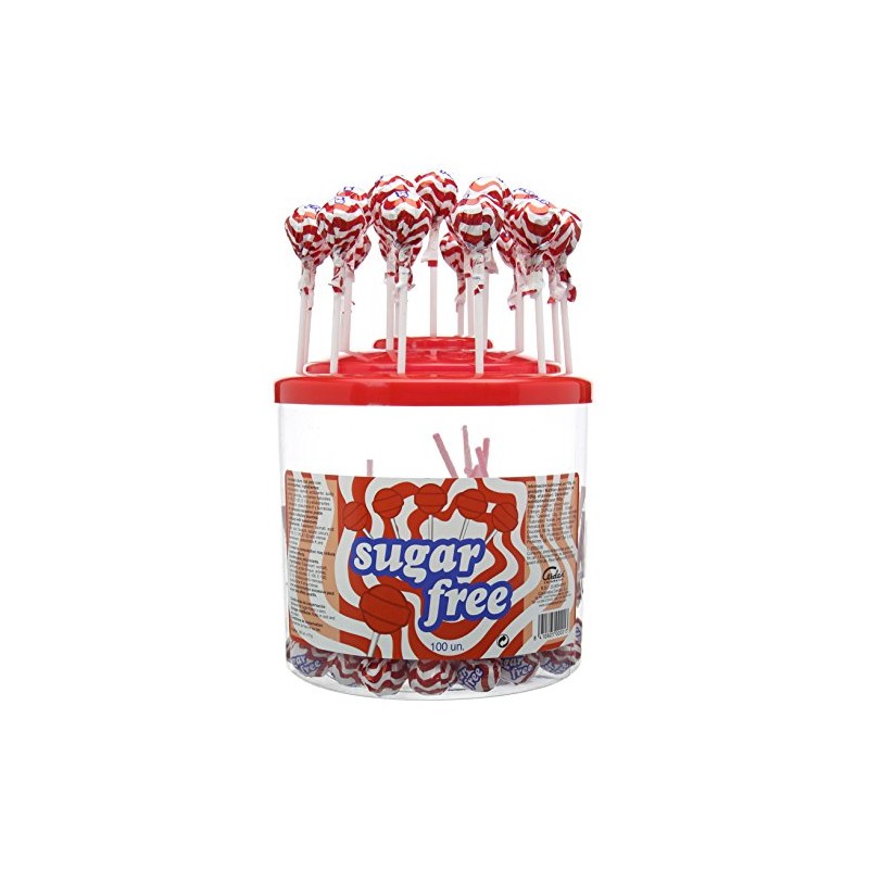 Caramelos Sugar Free Round Ball Lollies, 100-Count