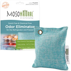 Moso Natural Fridge Deodorizer Odor Eliminator, Bamboo Charcoal Refrigerator & Freezer Air Purifying Bag, More Powerful than Baking Soda Fridge Odor Absorber