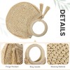 EVEOUT Women's Round Straw Handbag Summer Fashion Crochet Beach Bag