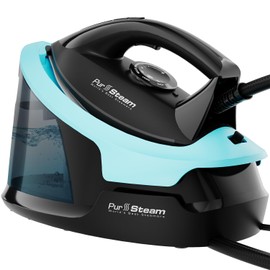 Pursteam Steam Station Max Ceramic Soleplate Steam Iron for Clothes 1500W, 50.7oz Removable Water Tank, Fast Heat Up Self-Clean, Auto Shut-Off, Professional Iron Steamer for Ironing