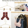 Koobay 12.6" Children Gold Clothes Hangers with Clips,10 Pack,Newborn Kids