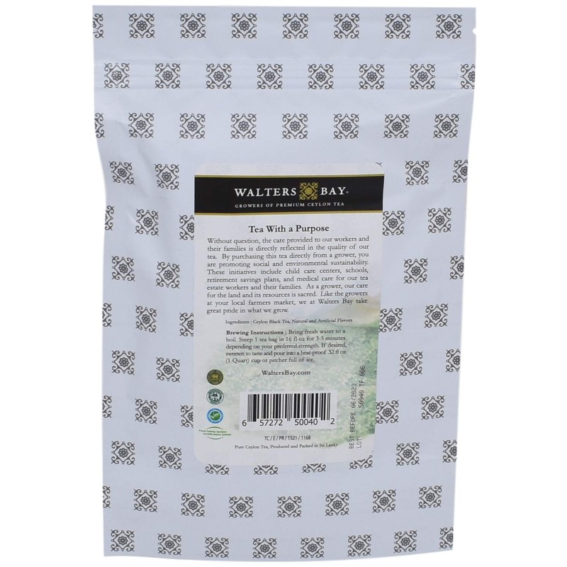 Walters Bay Raspberry 100 Percent Ceylon Black Iced Tea Family