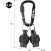 VESSEL QB-22K2GBK Galaxy Ball Grip Quick Catcher 2 Pack (Black)