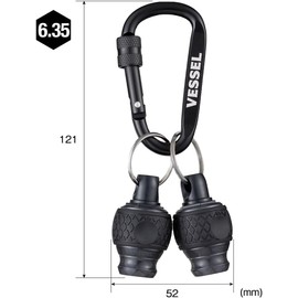 VESSEL QB-22K2GBK Galaxy Ball Grip Quick Catcher 2 Pack (Black) Bit Holder