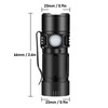 800LM Mini Flashlight Small Pocket EDC Light USB Rechargeable Keychain