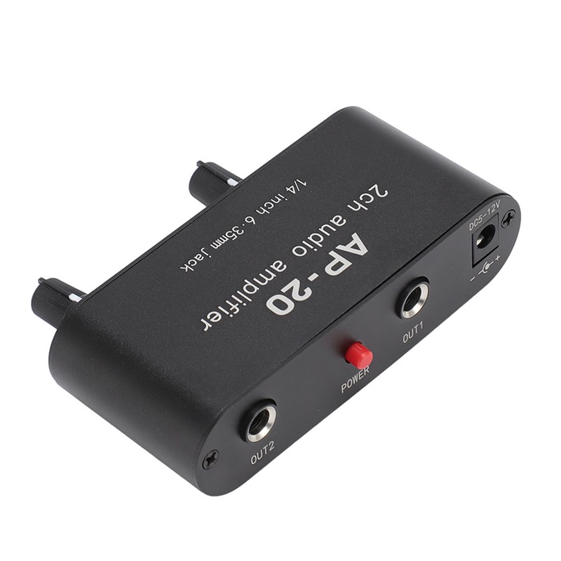 2 Channel Sound Amplifier Balanced 1/4 Inch 6.35mm Gain Independent