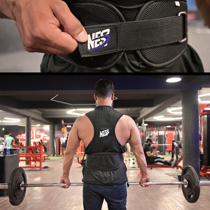 Meida Fitness Weightlifting Back Support for Men and Women, Black
