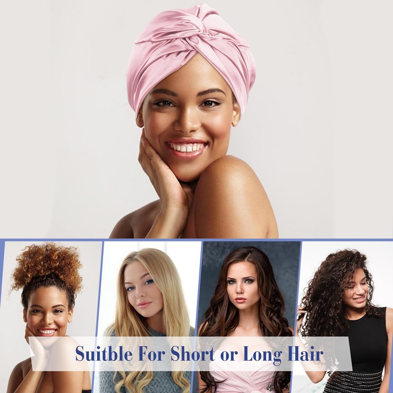 Arqumi Silk Bonnet for Curly Hair Women, Double-Layer Satin Hair