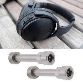 Create idea 2 Pcs Metal Hinge Swivel Screw Compatible with B-ose QuietComfort QC35 Headphone Repair Parts for Ear Cup Rotation Mechanism,Silver