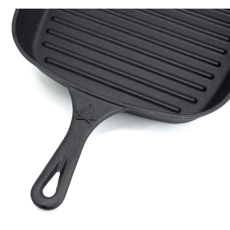 Backcountry Cast Iron 10" Medium Square Grill Pan (Pre-Seasoned for