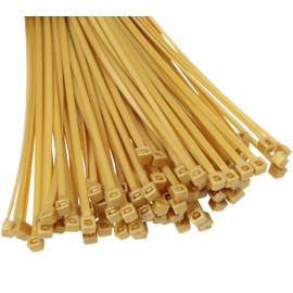 Mini Skater 4 Inch Multi-Color Multi-Purpose Nylon zip Ties (4 inch, 200pcs Gold)