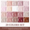 JODSONE 23PCS Gel Nail Polish Set 20 translucent Jelly Color