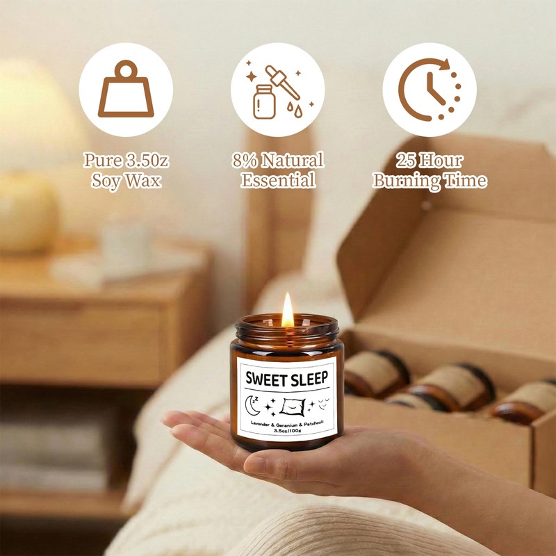 6 Pack Scented Candles Gift Set, 21 oz Natural Soy