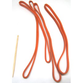 IMPRINT Natural Long Orange 3 mm Wide and 6 Inces Diameter Orange Color Rubberbands, Big, Large, Heavy Duty and Thick Rubber Bands Orange Colour Pack of 40