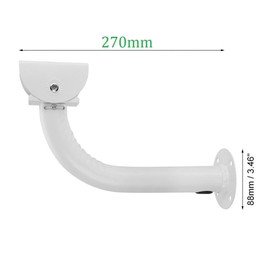 Multibao Heavy Duty 27cm/37cm/50cm Long Arm Adjustable 360° Mounting Wall Bracket Stand Indoor Outdoor For CCTV Camera (27cm Long)