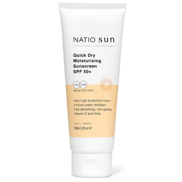 Natio Sun Quick Dry Moisturising Sunscreen SPF50+ 100mL