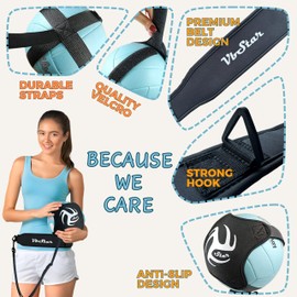VbStar Volleyball Training Equipment Aid - Practice Your Serving, Setting & Spiking with Ease, Great Solo Serve & Spike Trainer for Beginners & Pro, Perfect Volleyball Gift (Single)