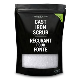 CARON & DOUCET - Cast Iron Cleaning & Restoring Scrub | 100% Natural | Best for Removing Rust Without Scratching & Care Before Cleaning, Washing & Seasoning (1 Pound)