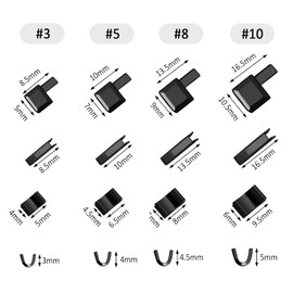 Zip Repair Set, 80-Piece Replacement Zipper for Zip, Replacement Zip Set for Clothing, Jackets, Jeans, Zip (4 Sizes: #3/5/8/10)