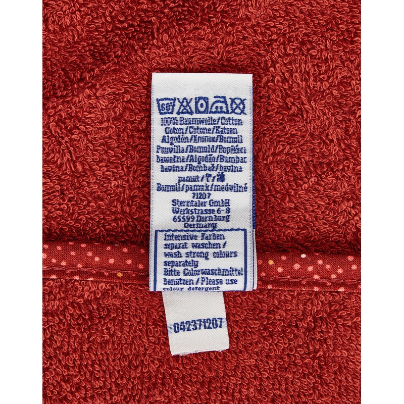 Sterntaler Emmily Hooded Bath Towel 80 x 80 cm Red