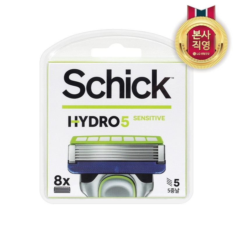 SCHICK Hydro 5-blade skin protector 8 blades / 쉬크 하이드로
