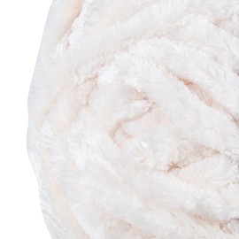 Crafted by Catherine Luxe Velvet Solid Yarn - 2 Pack (300 g / 10.5 oz, 98 Yards Each Skein), Ivory, Gauge 6 Super Bulky