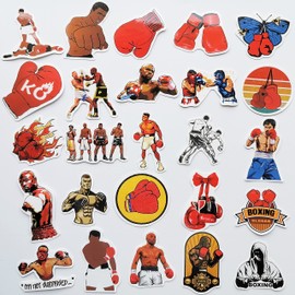 Martial Arts Stickers Parody Boxing Stickers Variety Gloves Funny Boxer Decals 50 Pack